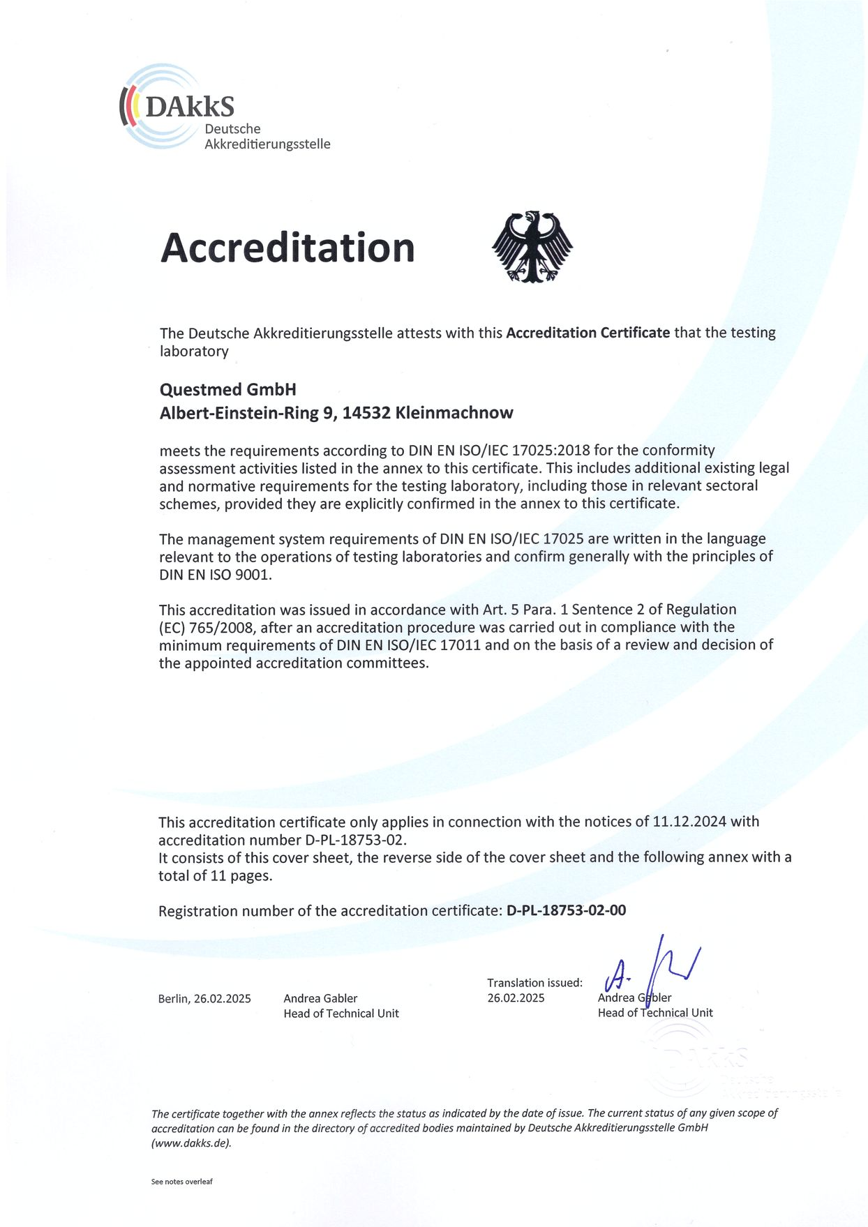 Questmed Accreditation Certificate Questmed Accreditation